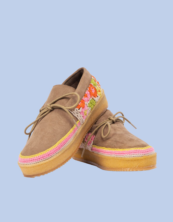 Laidback London Komo Suede Moccasins, Multi (MULTI), large