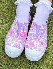 Hampton Canvas Plum Plimsolls, Purple (LILAC), large