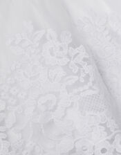 Baby Athena Floral Embroidered Dress, White (WHITE), large