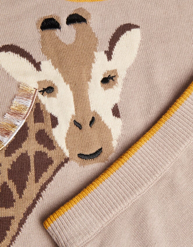 Newborn Giraffe Knitted Set, Camel (OATMEAL), large