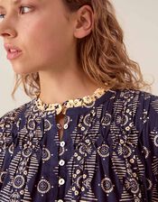 East Celine Print Maxi Dress, Blue (NAVY), large