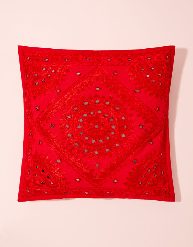 Mirrorwork Square Cushion, , large