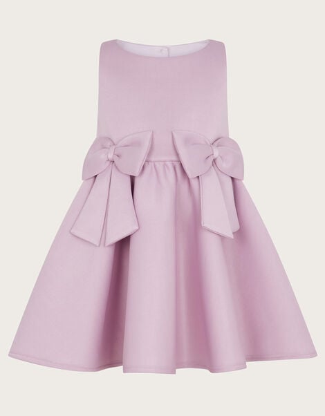 Baby Sleeveless Big Bow Dress, Purple (LILAC), large
