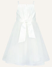 Blossom 3D Glitter Net Dress, Ivory (IVORY), large
