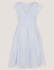 Pennie Embellished Ruffle Party Dress, Blue (PALE BLUE), large