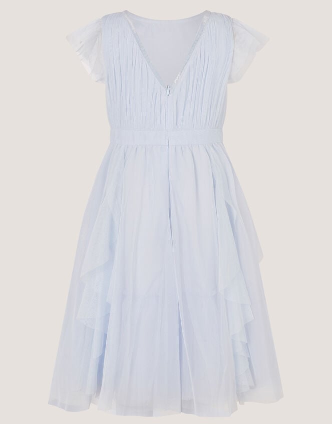 Pennie Embellished Ruffle Party Dress, Blue (PALE BLUE), large
