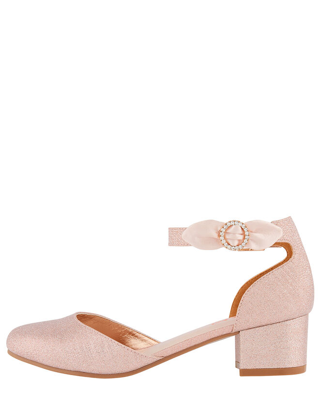 Shimmer Bow Two-Part Heels, Pink (PINK), large
