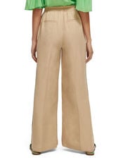 Scotch and Soda Hope High-Waisted Trousers Regular Length, Natural (NEUTRAL), large