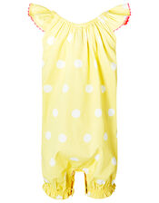 Newborn Baby Ice Cream Romper in Organic Cotton, Yellow (YELLOW), large