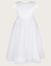 Tulle Bridesmaid Communion Dress, White (WHITE), large