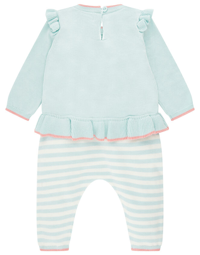 Newborn Baby Ballerina Mouse Knit Set, Blue (AQUA), large