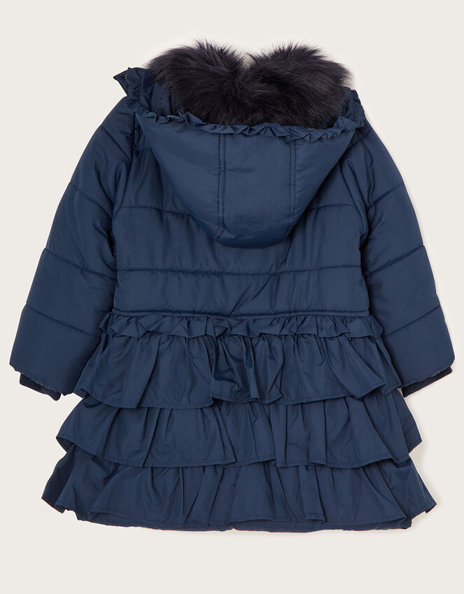 Multi Tier Padded Coat, Blue (NAVY), large