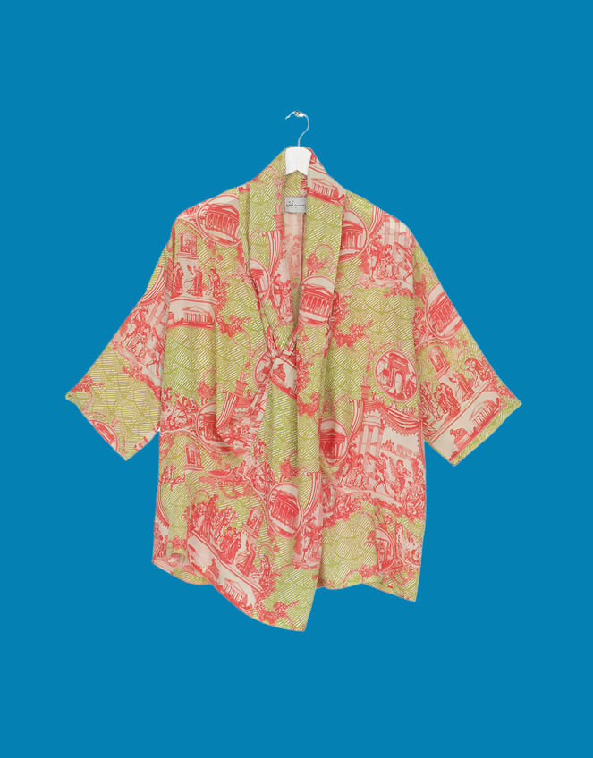 One Hundred Stars Ancient Columns Print Rachel Blouse, Pink (PINK), large