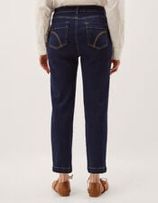 Safaia Straight Cropped Jeans, Blue (INDIGO), large