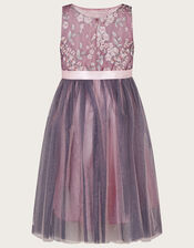 Folklore Embroidered Glitter Dress, Pink (PINK), large