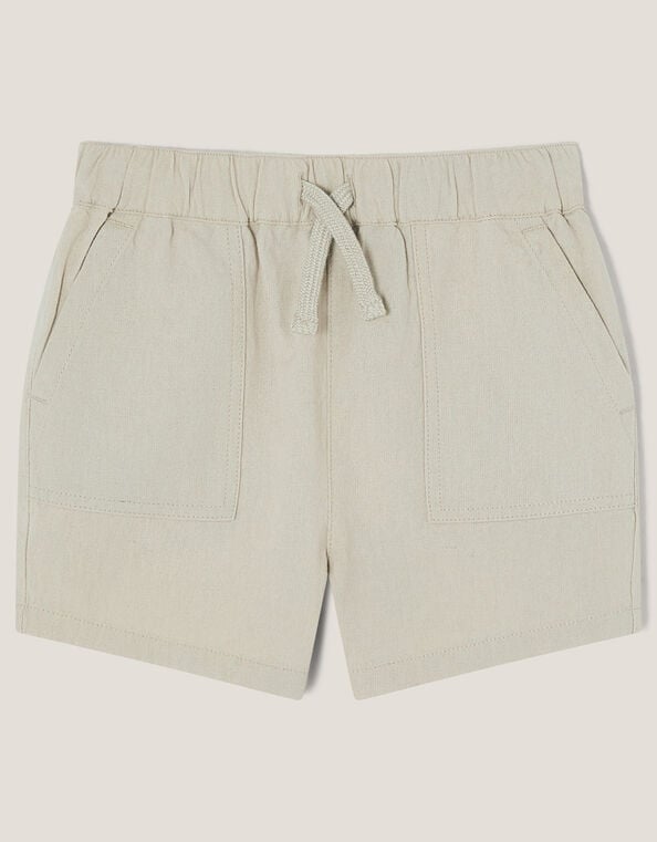 Plain Drawstring Shorts, Natural (STONE), large