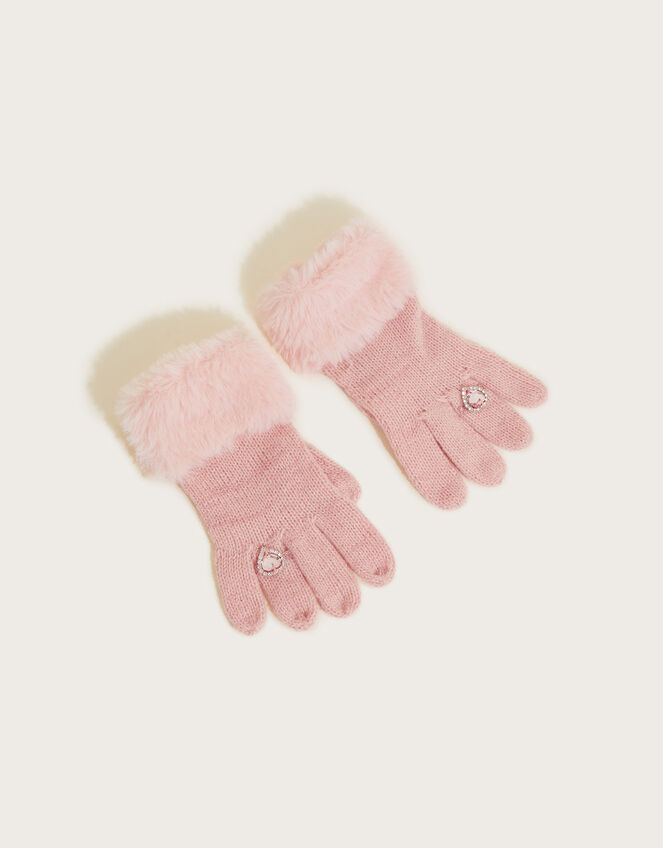 Heart Ring Gloves, Pink (PINK), large