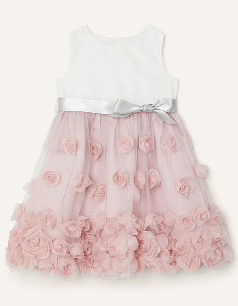 Baby Ianthe Dress Pink, Pink (DUSKY PINK), large
