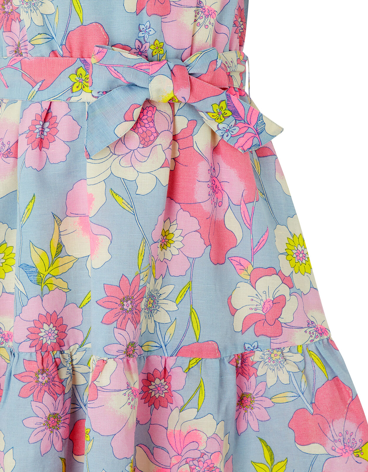 Octavia Floral Dress in Linen and