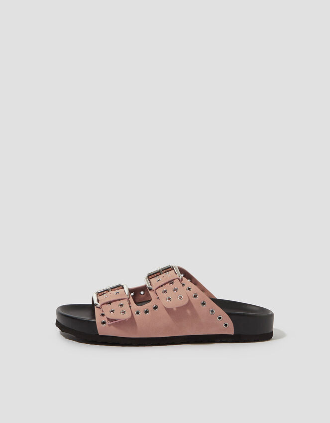 Elena Stud Buckle Sandals, Pink (PINK), large