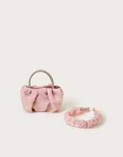 Organza Bag and Ruffle Headband Set, , large