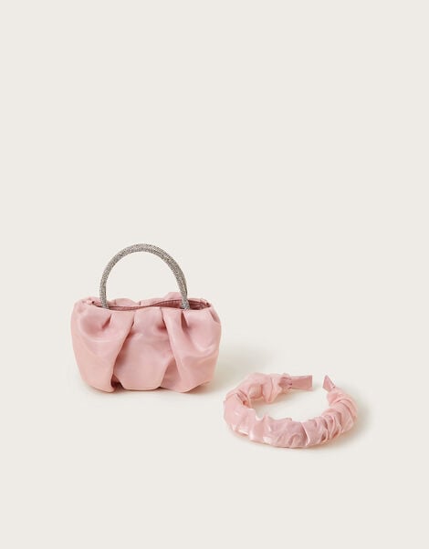 Organza Bag and Ruffle Headband Set, , large