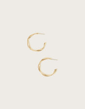 Twisted Hoop Earrings, , large