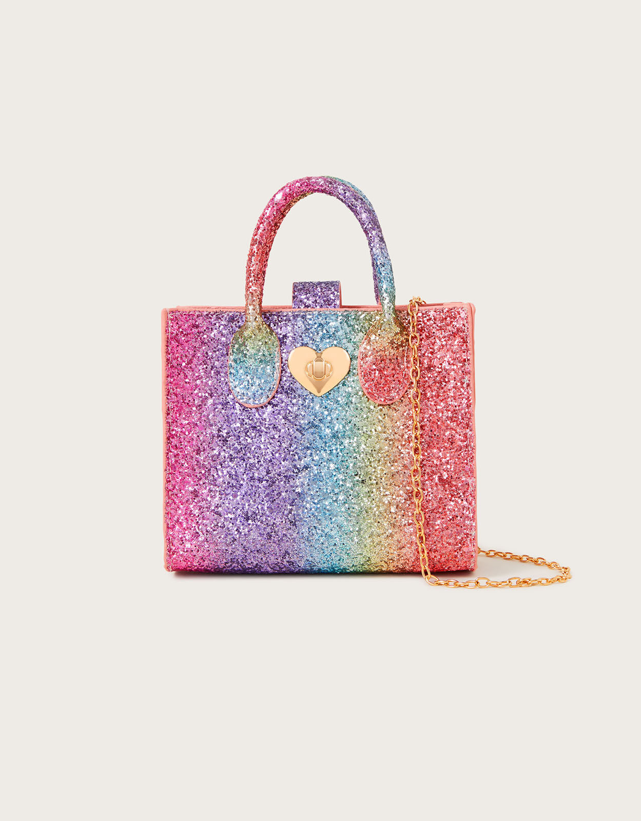 Rainbow Glitter Handheld Bag