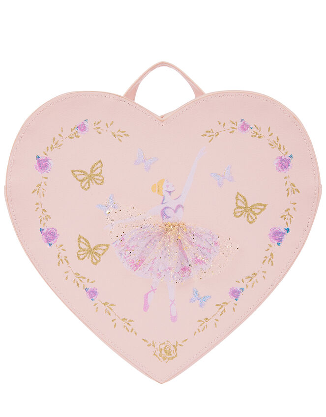 Lovely Ballerina Heart Backpack, , large