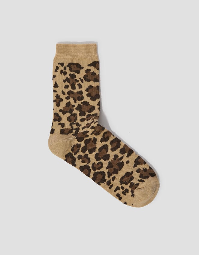 Leopard Print Socks, , large