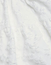 Boutique Texture Puff Sleeve Dress, White (WHITE), large