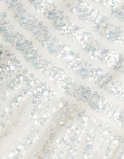 Pippa Sequin Stripe Tunic Dress, Ivory (IVORY), large