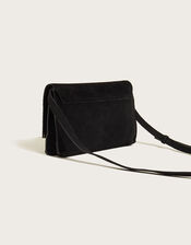 Leather Gold Bar Cross-Body Bag, , large