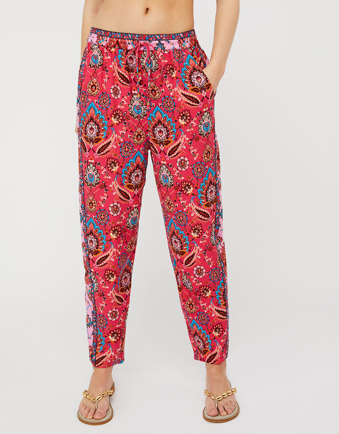 Tamalia Printed Trousers in LENZING™ ECOVERO™, Pink (PINK), large