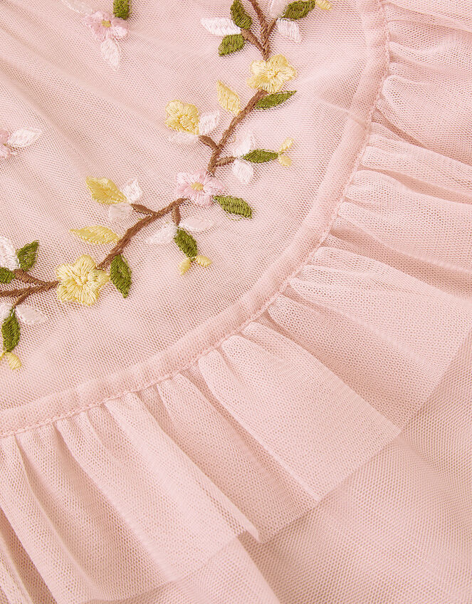 Cora Embroidered Ruffle Dress, Pink (PINK), large