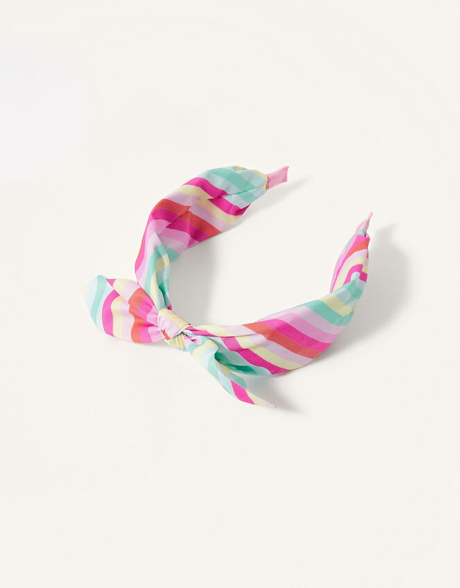 Stripe Ponte Knot Headband, , large