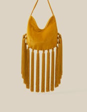 Tia Velvet Tassel Bag, , large