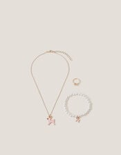 Ruby Christmas Reindeer Jewellery Set, , large