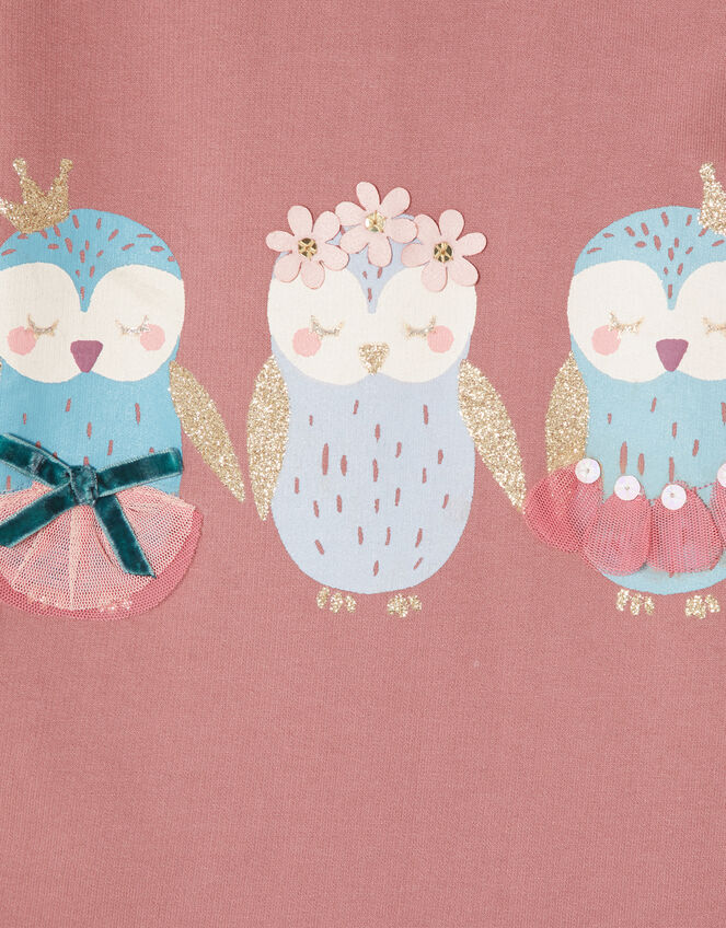 Baby Owl Sweatshirt and Leggings, Purple (PURPLE), large