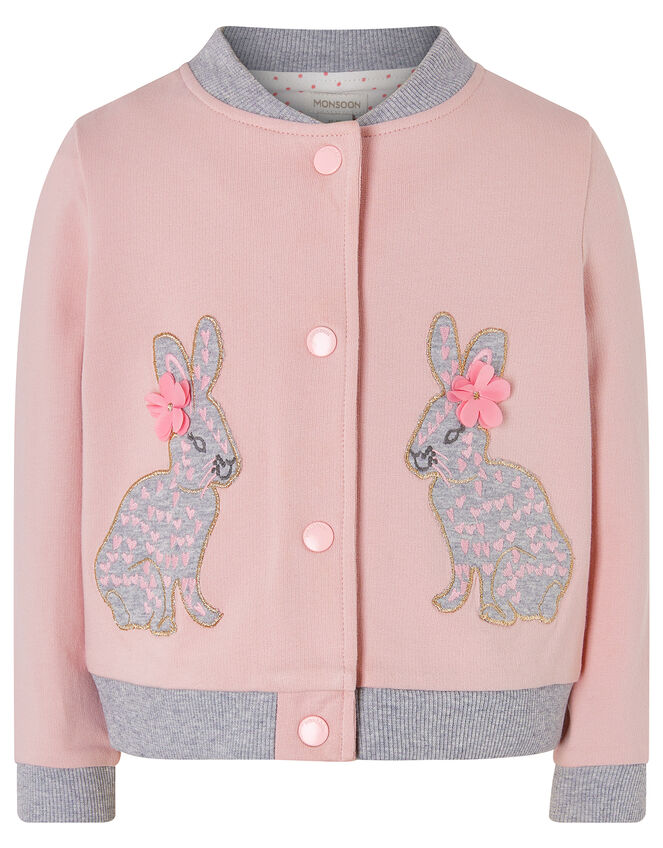 Baby Bunny Sweat Bomber Jacket, Pink (PINK), large