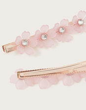 Diamante Flower Hair Clips Set of Two, , large