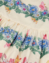 Baby Clara Puff Sleeve Floral Print Dress, Ivory (IVORY), large