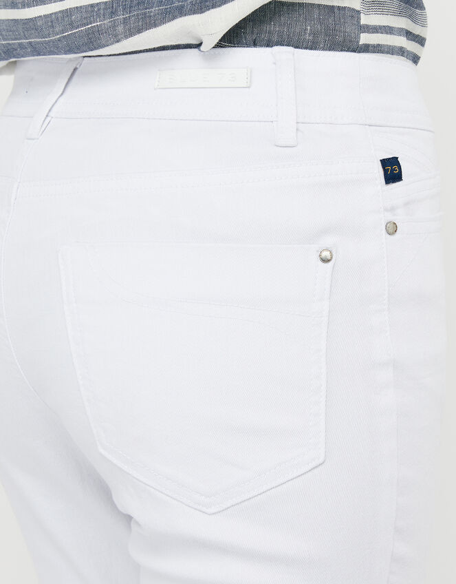Idabella Cropped Jeans with Organic Cotton, White (WHITE), large