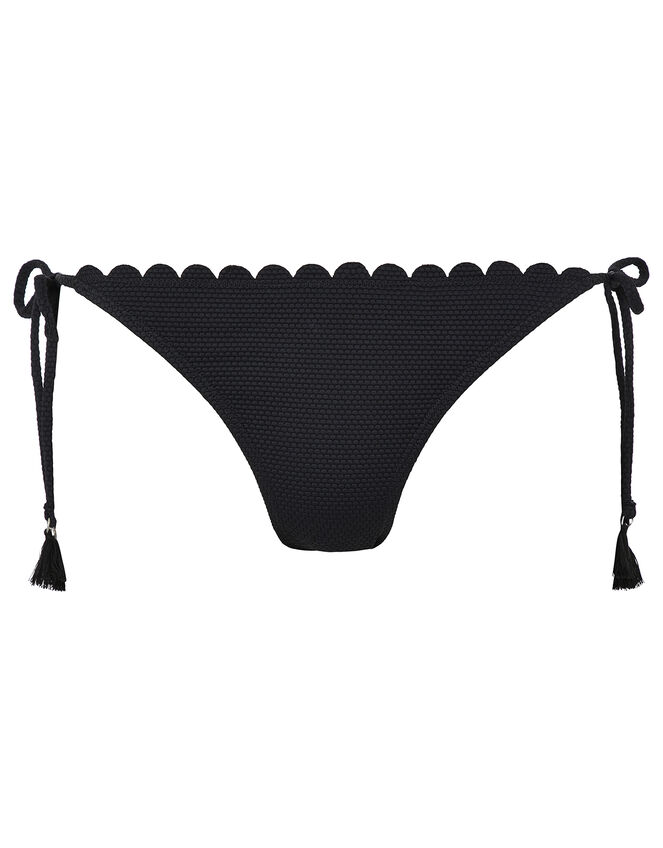 Maria Scalloped Tie Bikini Pants , Black (BLACK), large