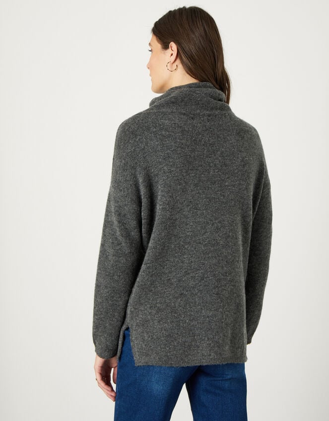 Sia Cowl Neck Cosy Sweater, Gray (GREY), large