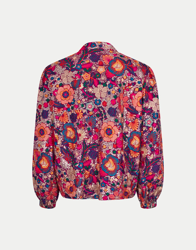 East Embellished Floral Bomber Jacket, Multi (MULTI), large