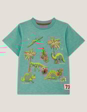 Dinosaur Print T-Shirt, Green (GREEN), large