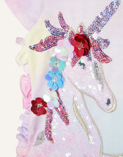 Ombre Sequin Unicorn T-Shirt, Pink (PINK), large