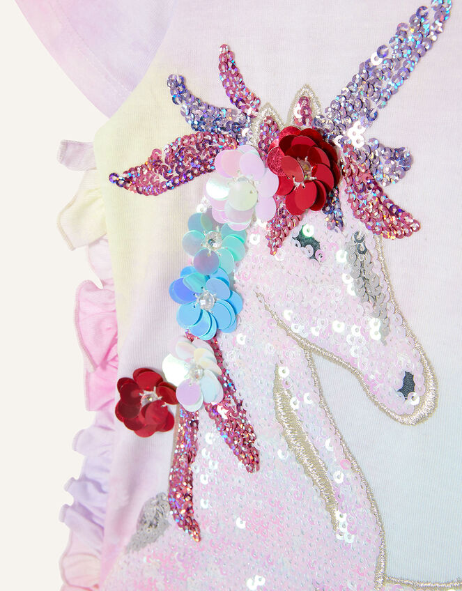 Ombre Sequin Unicorn T-Shirt, Pink (PINK), large
