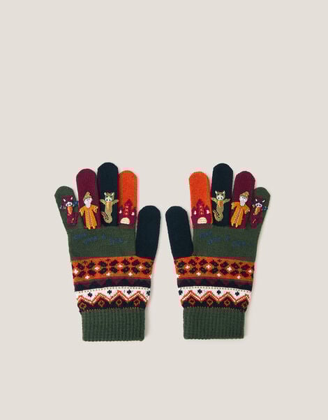 Dragon Novelty Gloves, Multi (MULTI), large